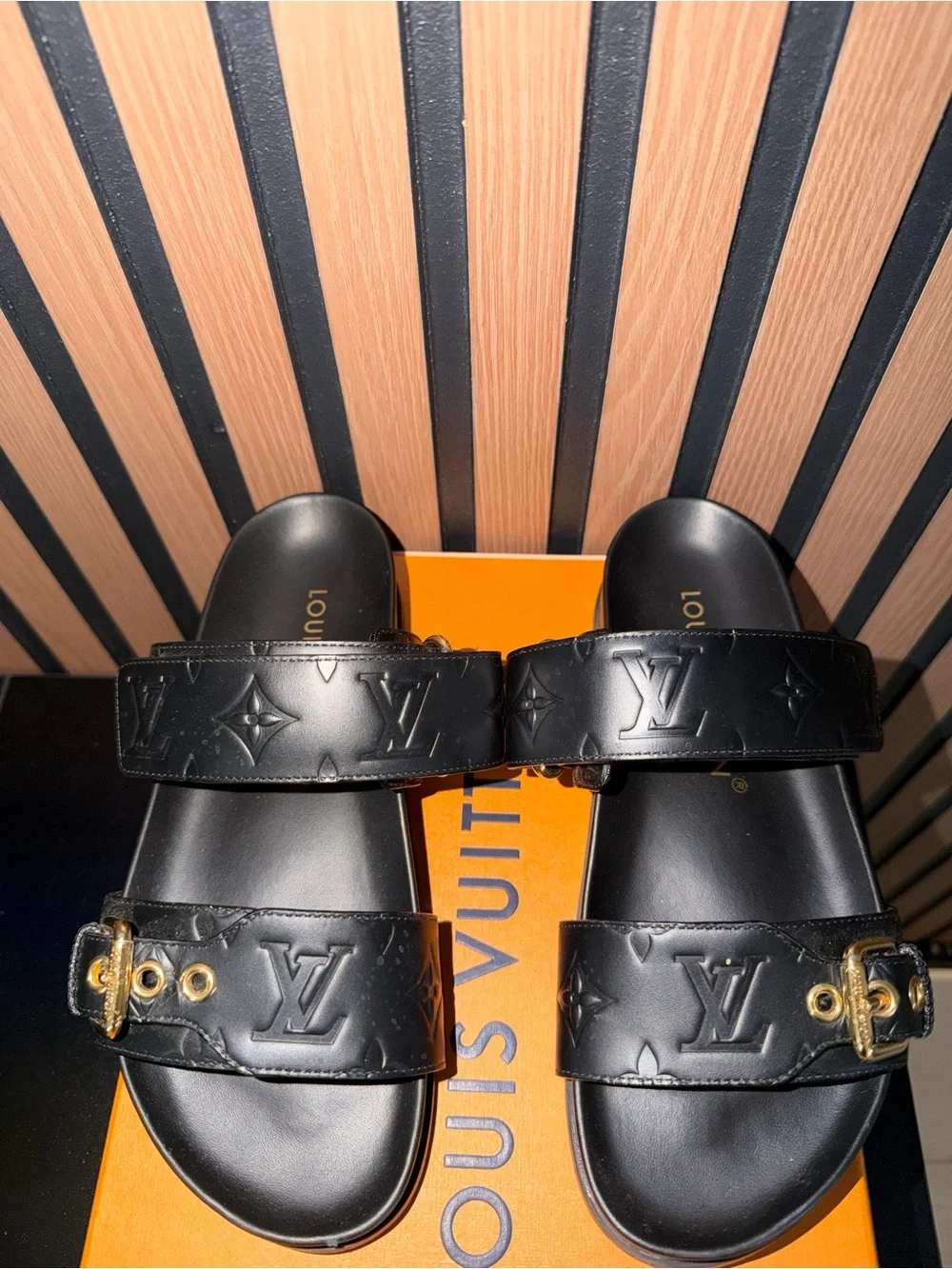 Louis Vuitton | Shoes | Louis Vuitton Black Embossed 